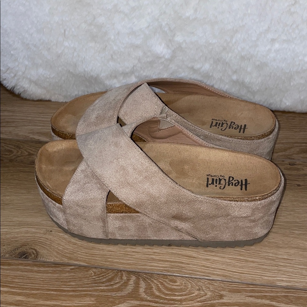 Hey Girl by Corkus Dont Cross Me Platform Sandals